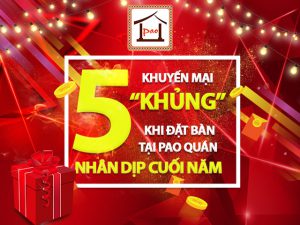 5 khuyến mại “khủng” khi đặt bàn tại Pao Quán dịp cuối năm